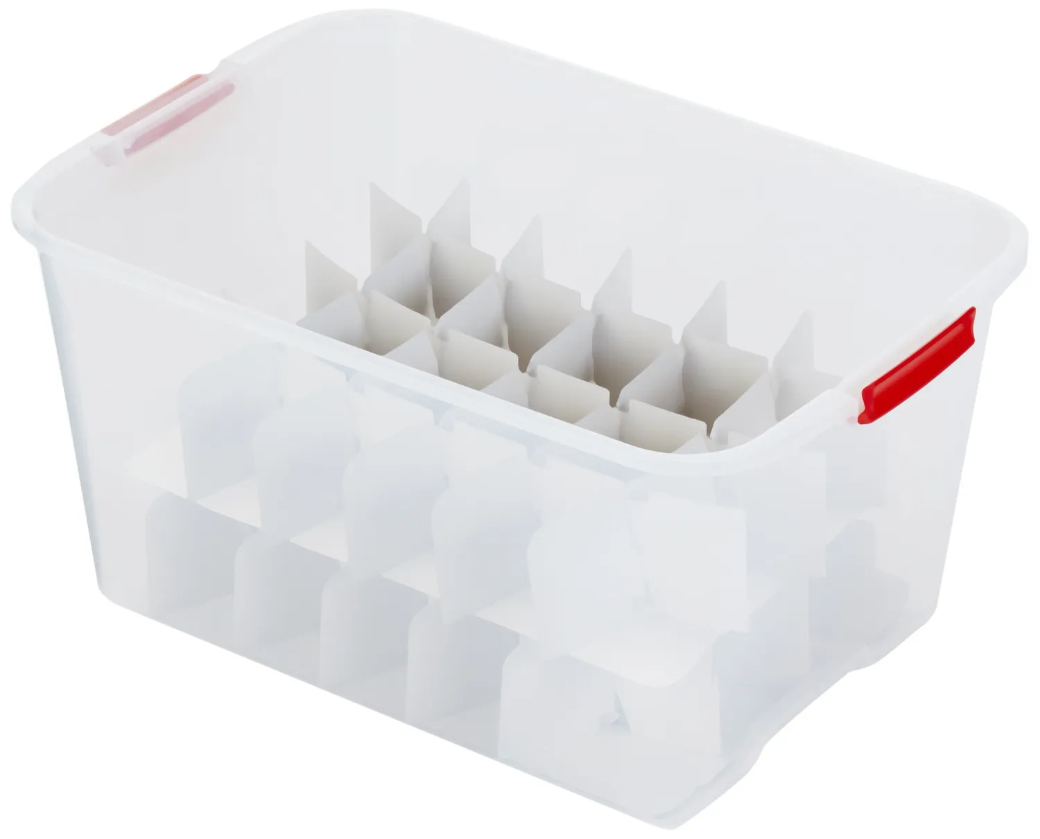 Iris Ohyama TB-45 Xmas Weihnachtsbox 45L 4er-Set transparent
