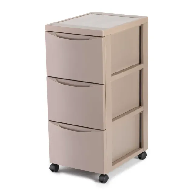 Iris Ohyama SCR-303 Kommode 3 Schubladen taupe