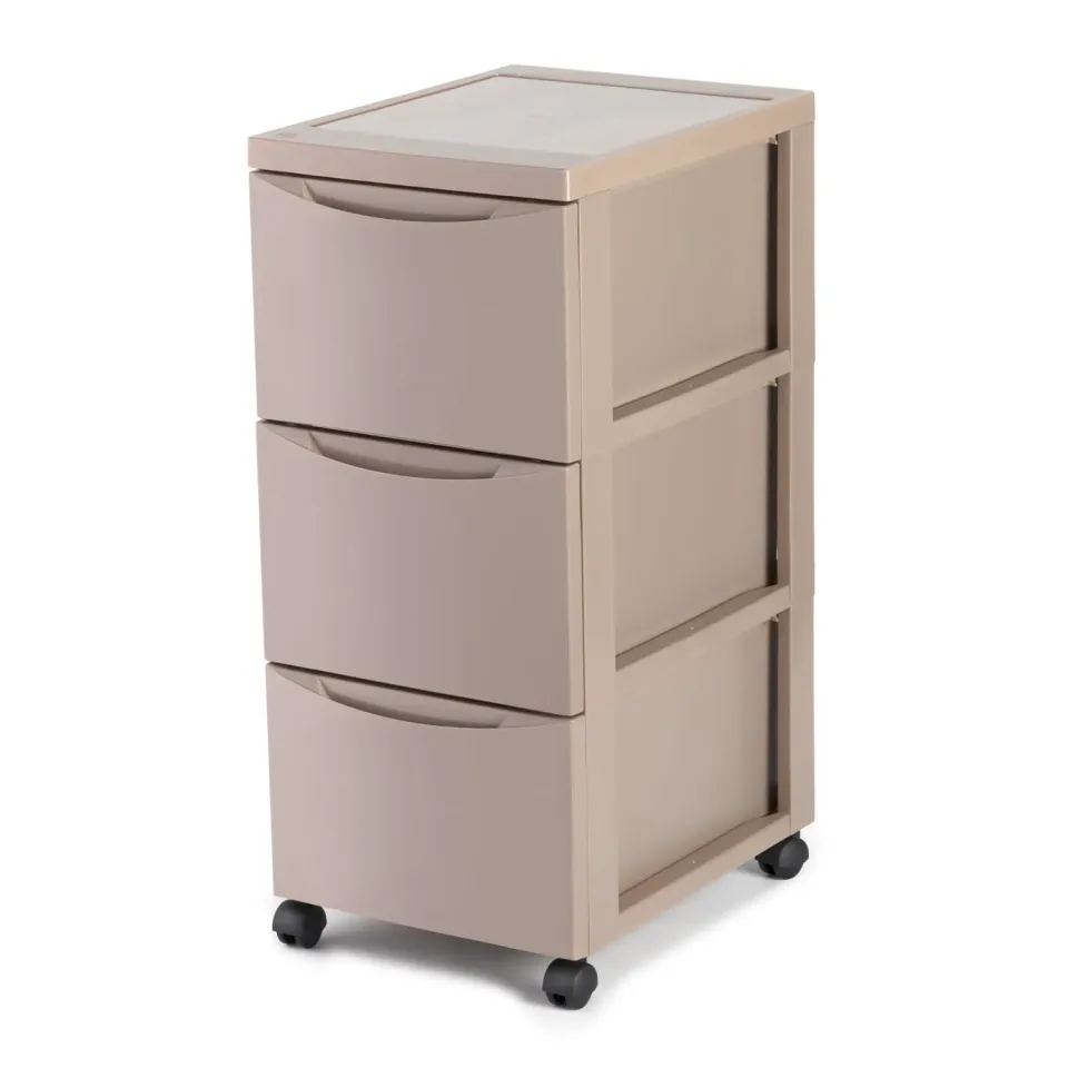 Iris Ohyama SCR-303 Kommode 3 Schubladen taupe