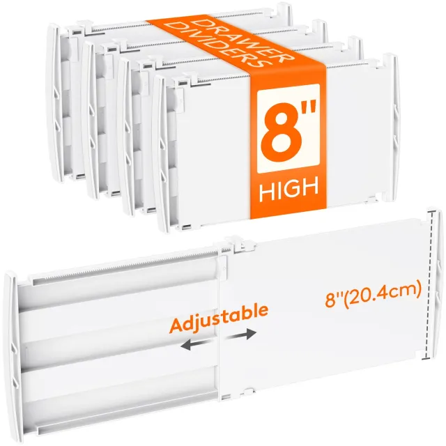 Lifewit Schubladenteiler verstellbar 20cm 4er Set