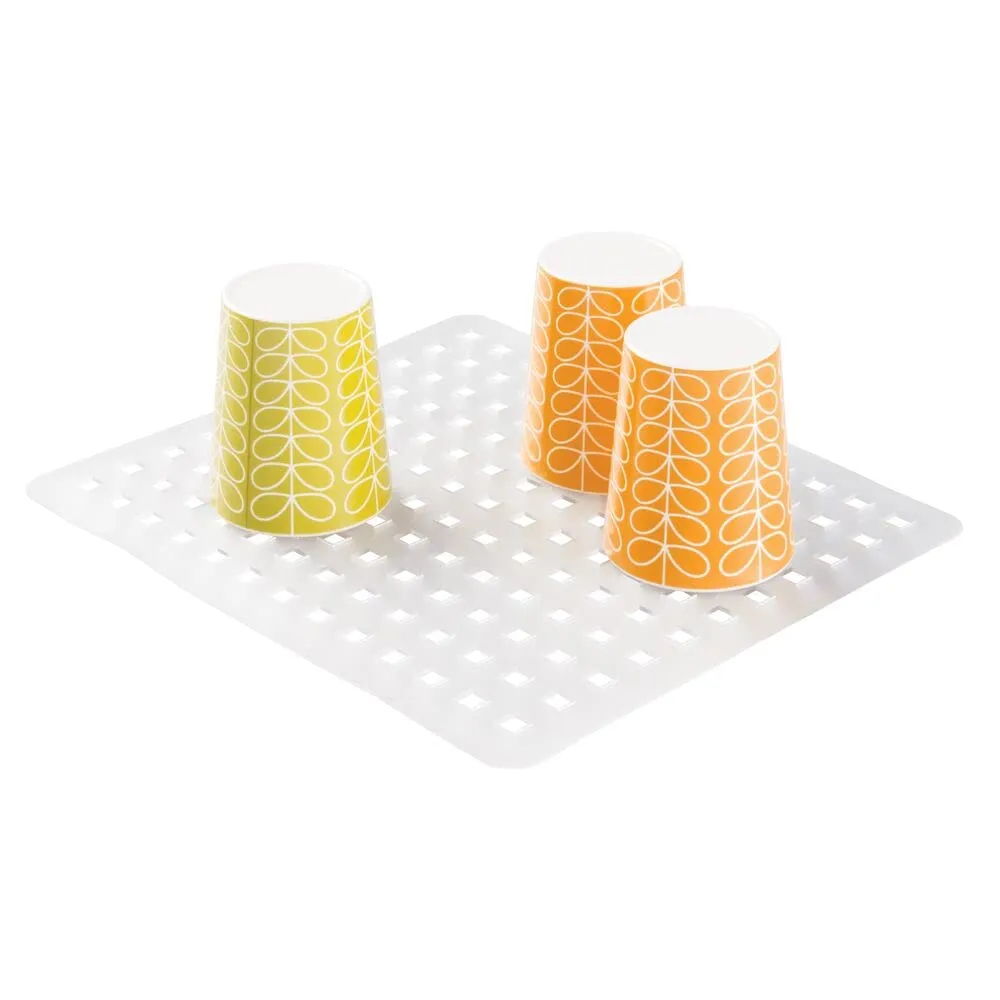 mDesign Spülbeckenmatte PVC durchsichtig 3er-Set