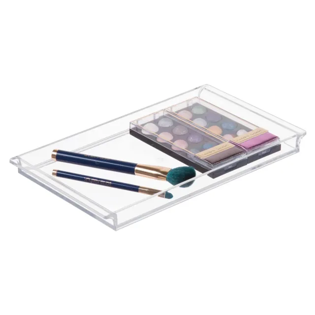 mDesign Kosmetiktablett Kunststoff durchsichtig Waschtisch