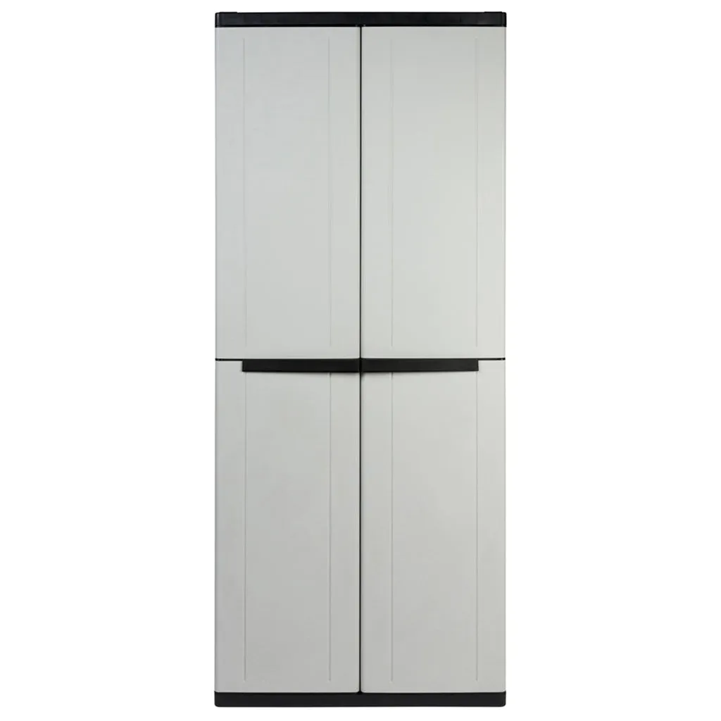 Kreher JLine Kunststoffschrank Grau 68x37,5x163,5 cm 3 Böden