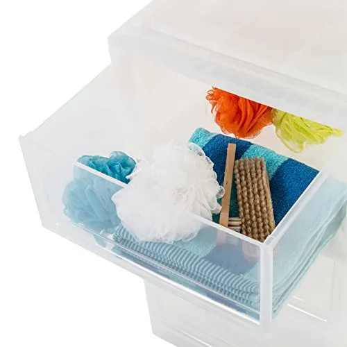 Iris Ohyama MS M Schubladenbox transparent 30L stapelbar