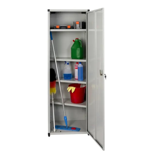 Kreher Maxi 60 Metallschrank 60x44x180 cm 4 Böden grau