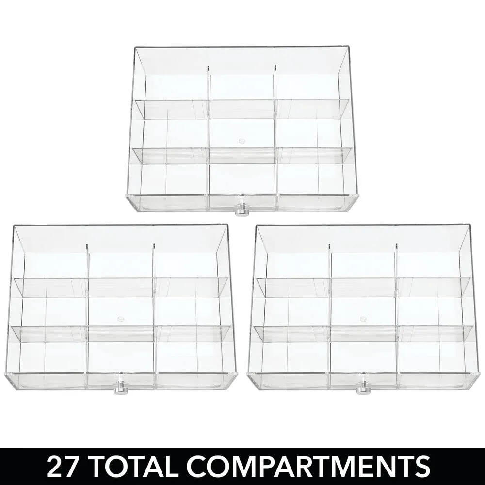 mDesign Teebox 27 Fächer 3 Schubladen Teebeutelbox Creme