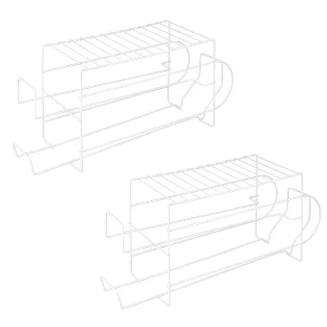 M Design Dosenregal Metall weiß 2er-Set 45,5 cm
