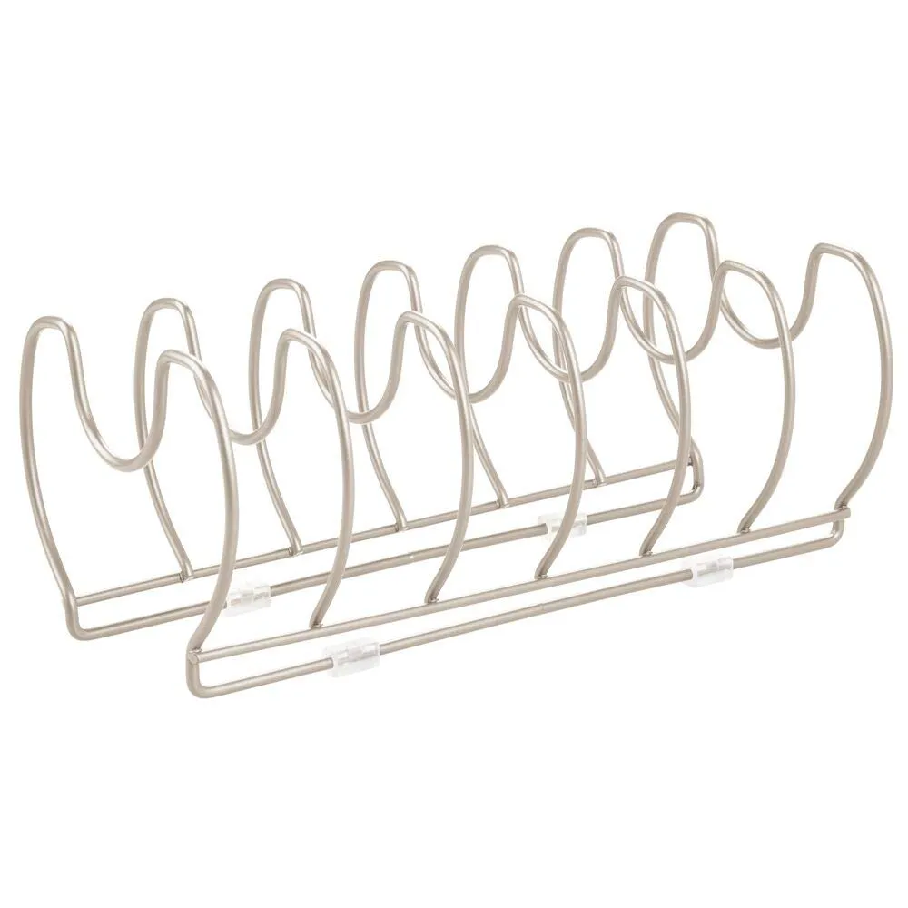 mDesign Deckelhalter Metall Topfhalter Matt-Silber Schrank