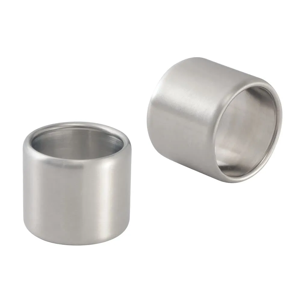 mDesign Serviettenringe 8er-Set Edelstahl mattsilber