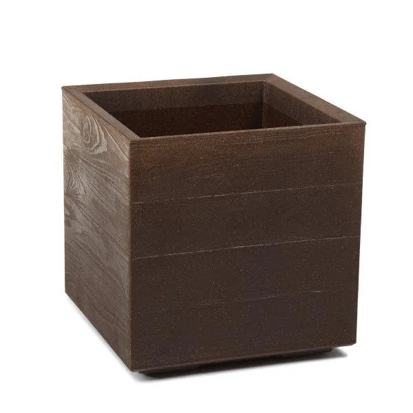 Kreher Eco XL Pflanzkasten Holz-Optik Espresso mit Speicher