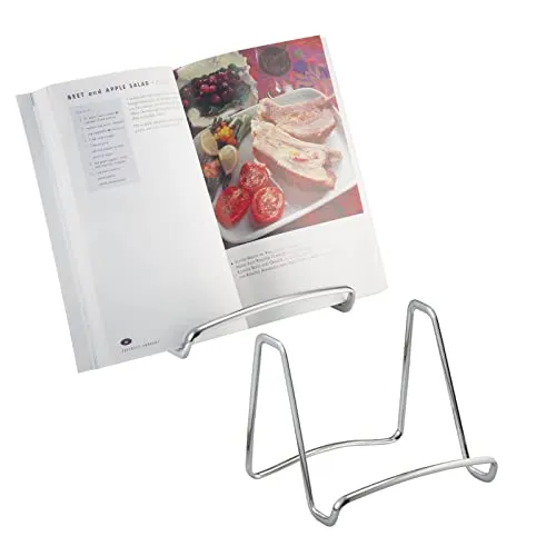 mDesign Kochbuchhalter Silber 2er-Set Stahl für Rezepte