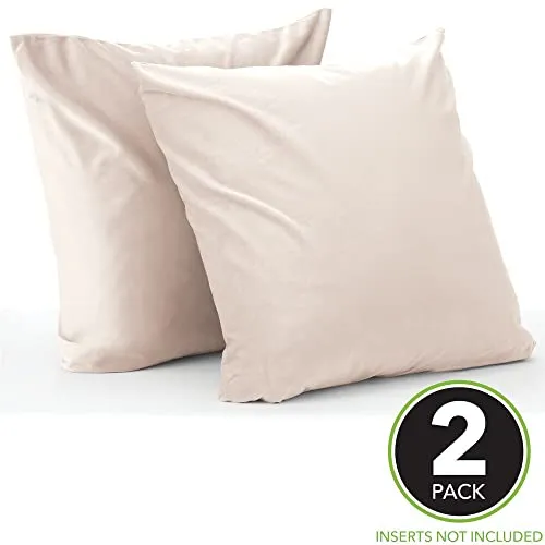mDesign Kissenhülle Samt-Optik 2er-Set creme 50,8 cm