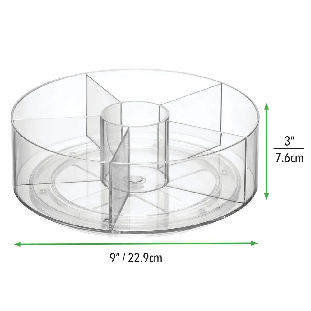 mDesign Lazy Susan Drehteller 5 Fächer Transparent