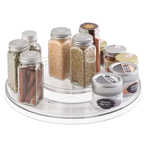 mDesign Lazy Susan Drehteller Organizer 2 Ebenen klar