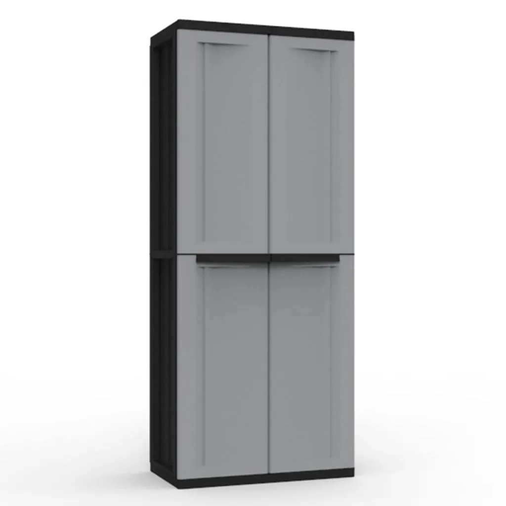 Kreher J-Twist Schrank Grau 3 Böden 163 cm abschließbar
