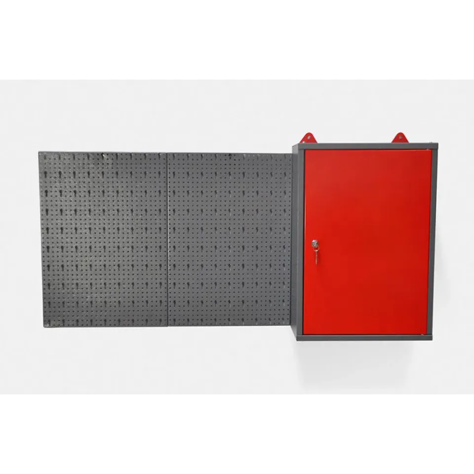 Kreher Werkstattschrank Rot Metall mit Lochwand 20 Haken Bundle