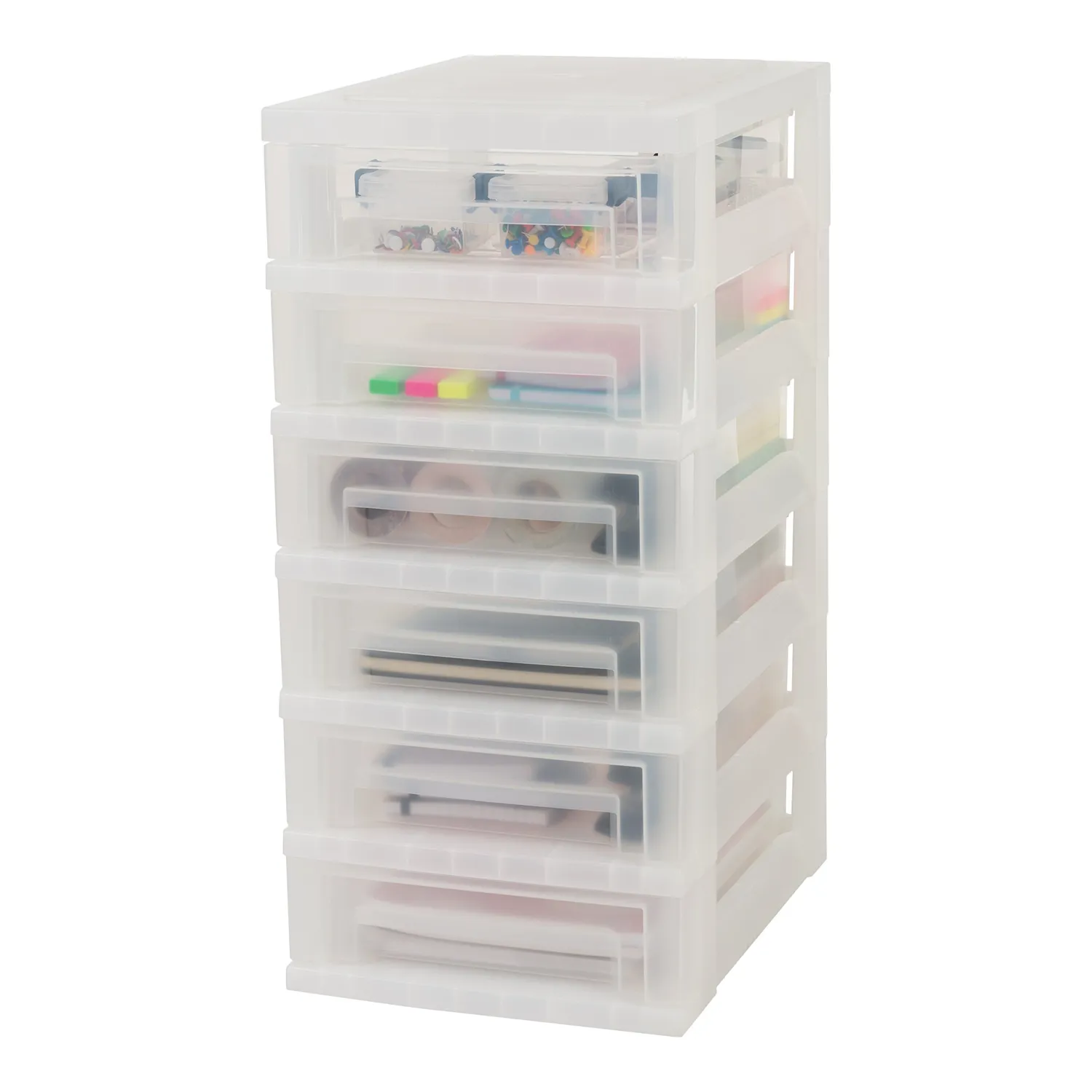 Iris Ohyama SDC-360 Rollcontainer 6 Schubladen schwarz
