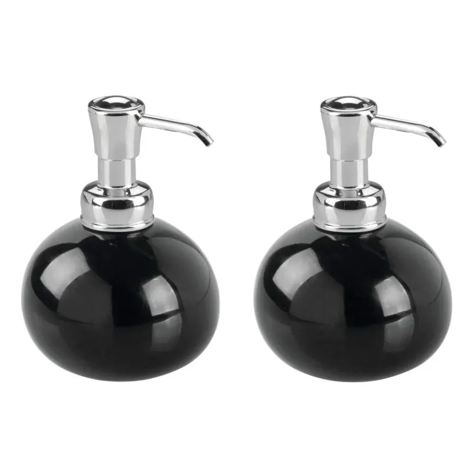 M Design York Seifenspender Schwarz Chrom Pumpe