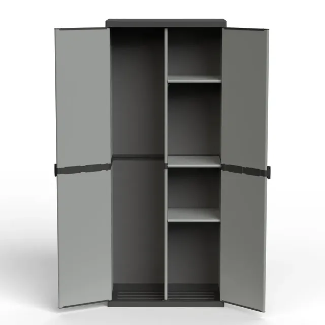 Kreher Armadio Kunststoffschrank grau 68x38,5x165