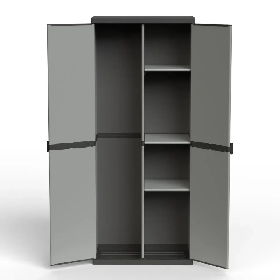 Kreher Armadio Kunststoffschrank grau 68x38,5x165