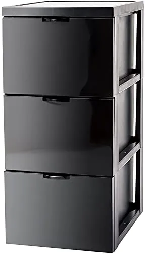 Iris Ohyama SCF-303 Rollkommode 3 Schubladen schwarz 15 L