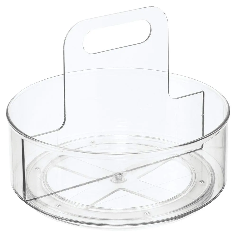 mDesign Lazy Susan Gewürzregal drehbar 2 Fächer klar