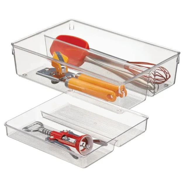mDesign Schubladen Organizer Besteckeinsatz 30,5cm 4 Fächer