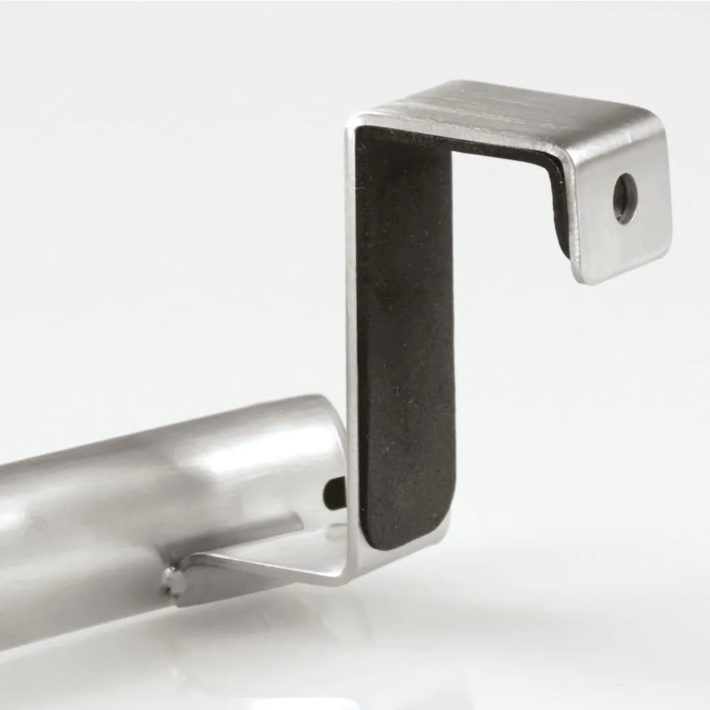 mDesign Geschirrtuchhalter Schranktür 2er-Set silber Metall