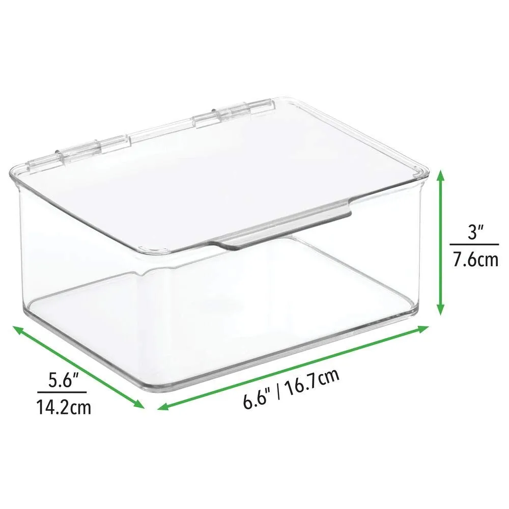 mDesign 2er-Set Küchen Organizer Box transparent Deckel