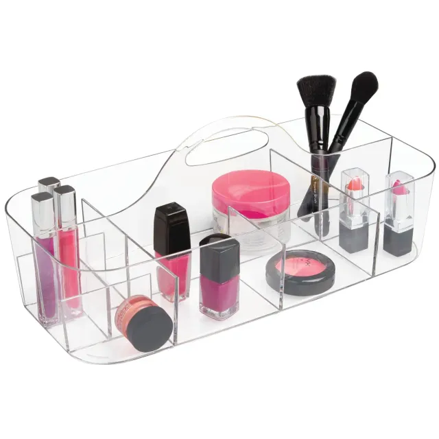 mDesign Kosmetikkorb 11 Fächer Transparent