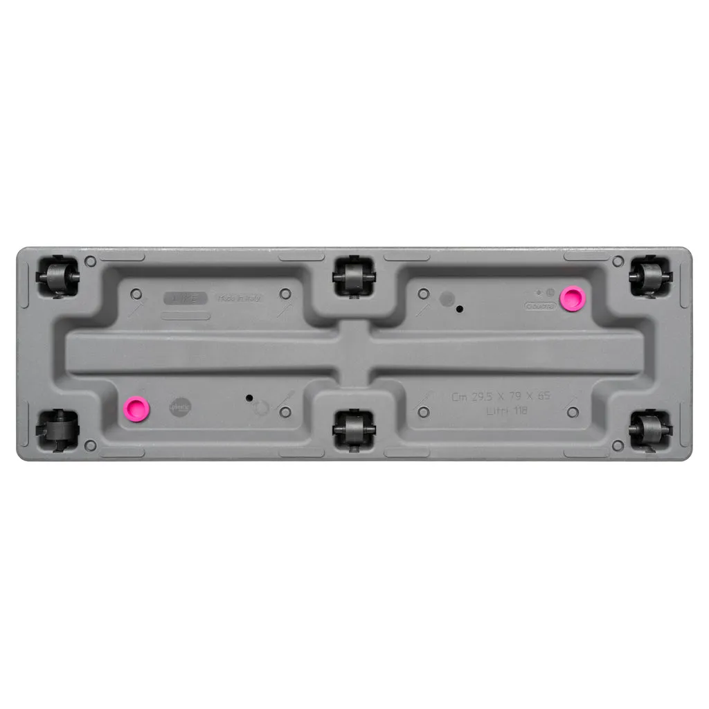 Kreher Like 100 cm Pflanzkasten Anthrazit rollbar 120 L