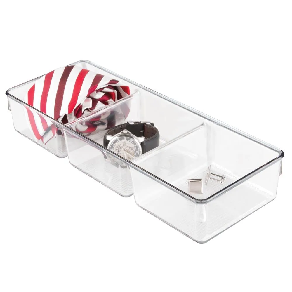 mDesign Schubladen Organizer Box 3 Fächer 2er