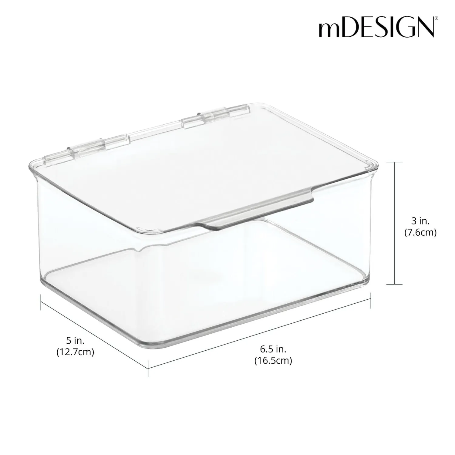 mDesign Küchen Organizer 2er Set Vorratsdose Deckel klar 14,2cm