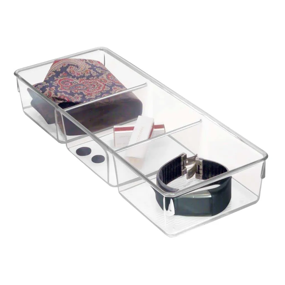 mDesign Schubladen Organizer Box 3 Fächer 2er