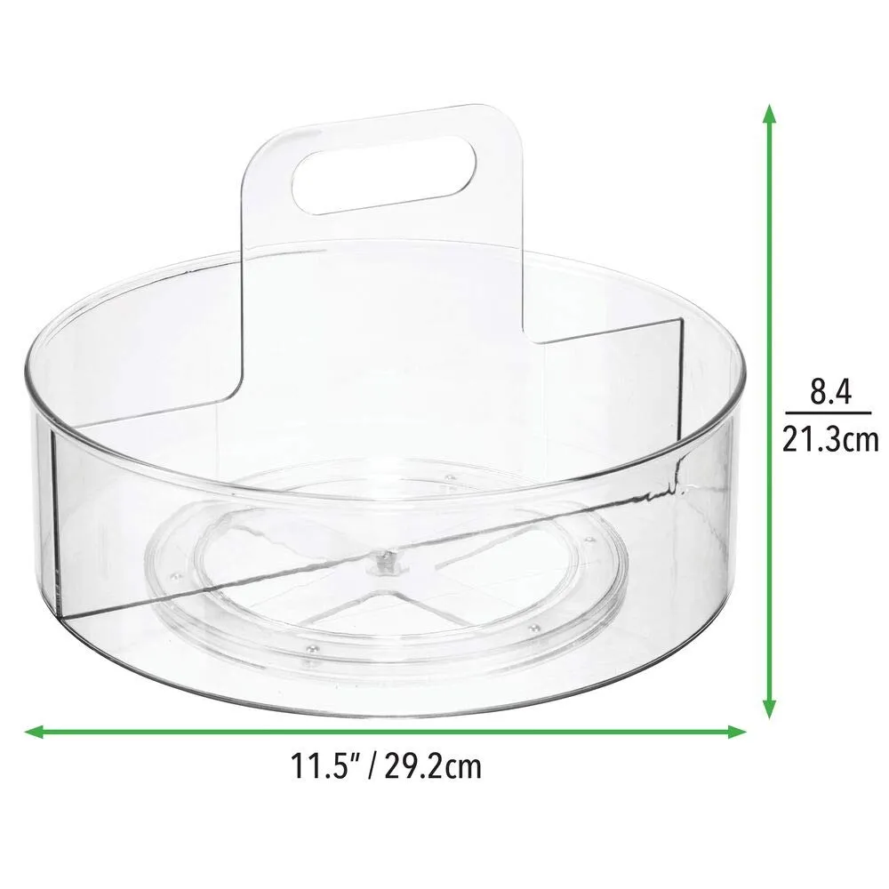 mDesign Lazy Susan Gewürzregal Transparent 2er-Set drehbar