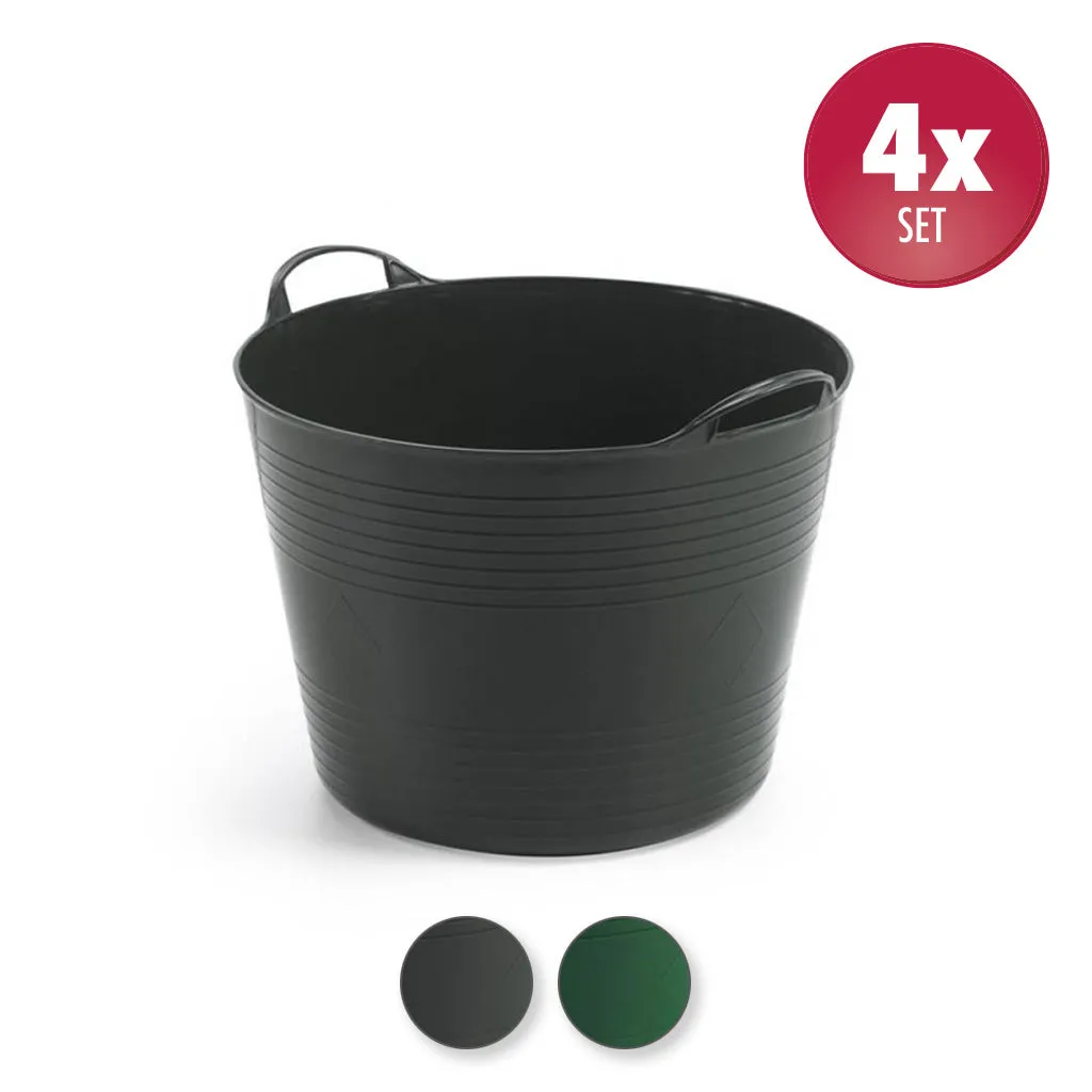 Kreher Mehrzweckkorb 42 Liter Korb 4er Set Schwarz