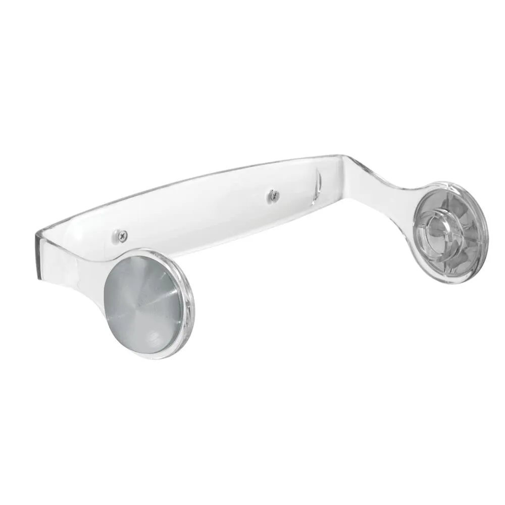 mDesign Küchenrollenhalter Wandmontage transparent silber