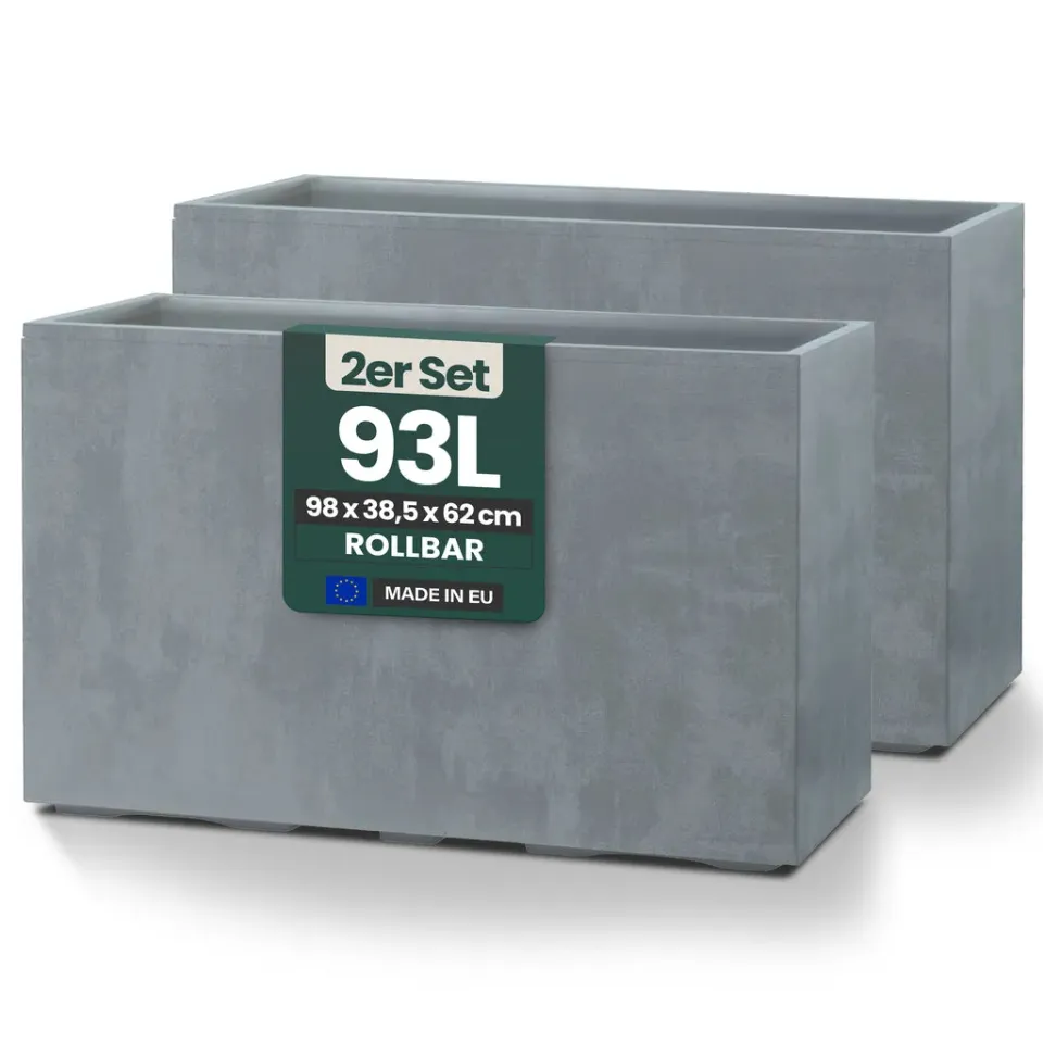 Kreher Millennium Fence Pflanzkasten Grau 2er Set 93 L