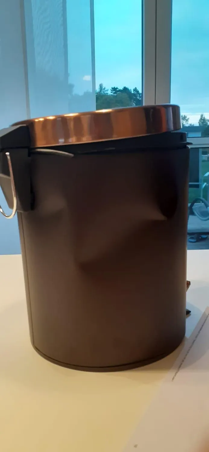mDesign Tretmülleimer 3 Liter Schwarz Metall