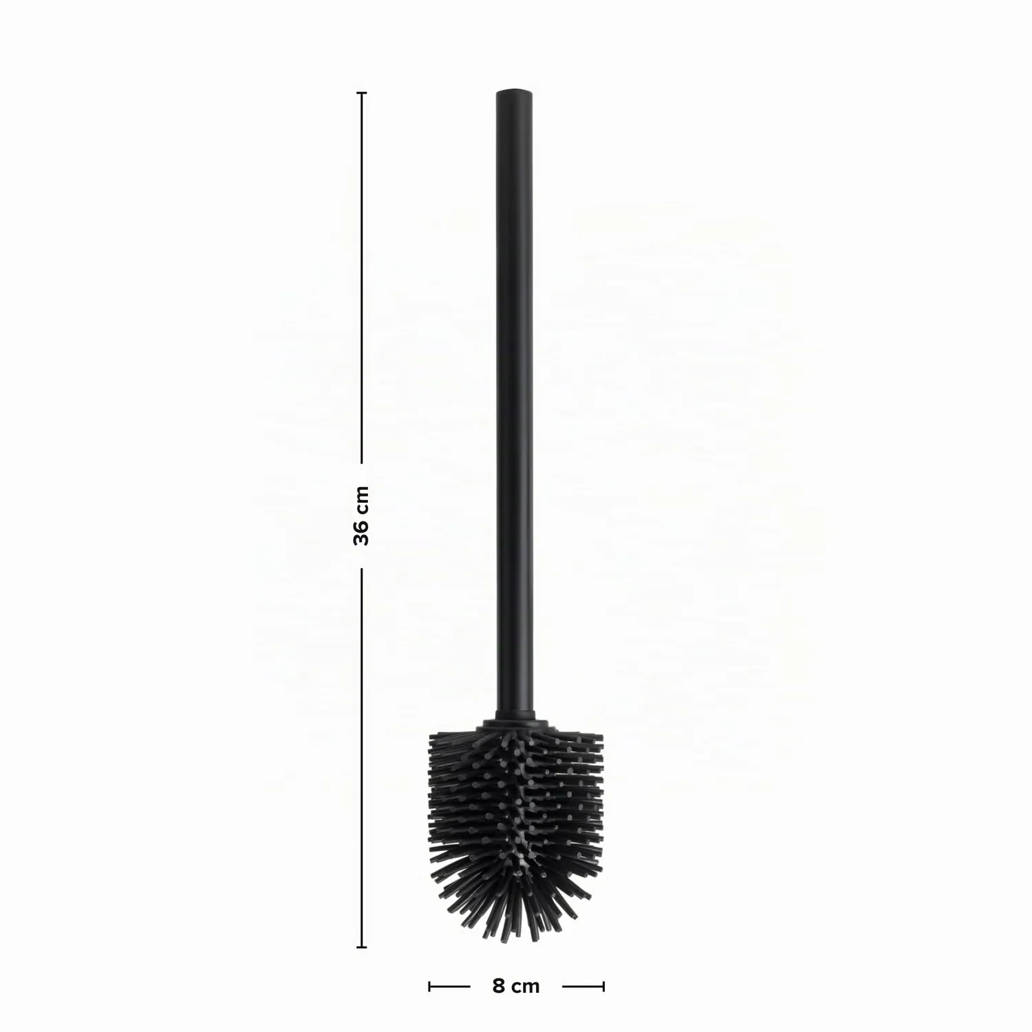 blackswedenhome Silikon-Toilettenbürste schwarz 2er Set matt