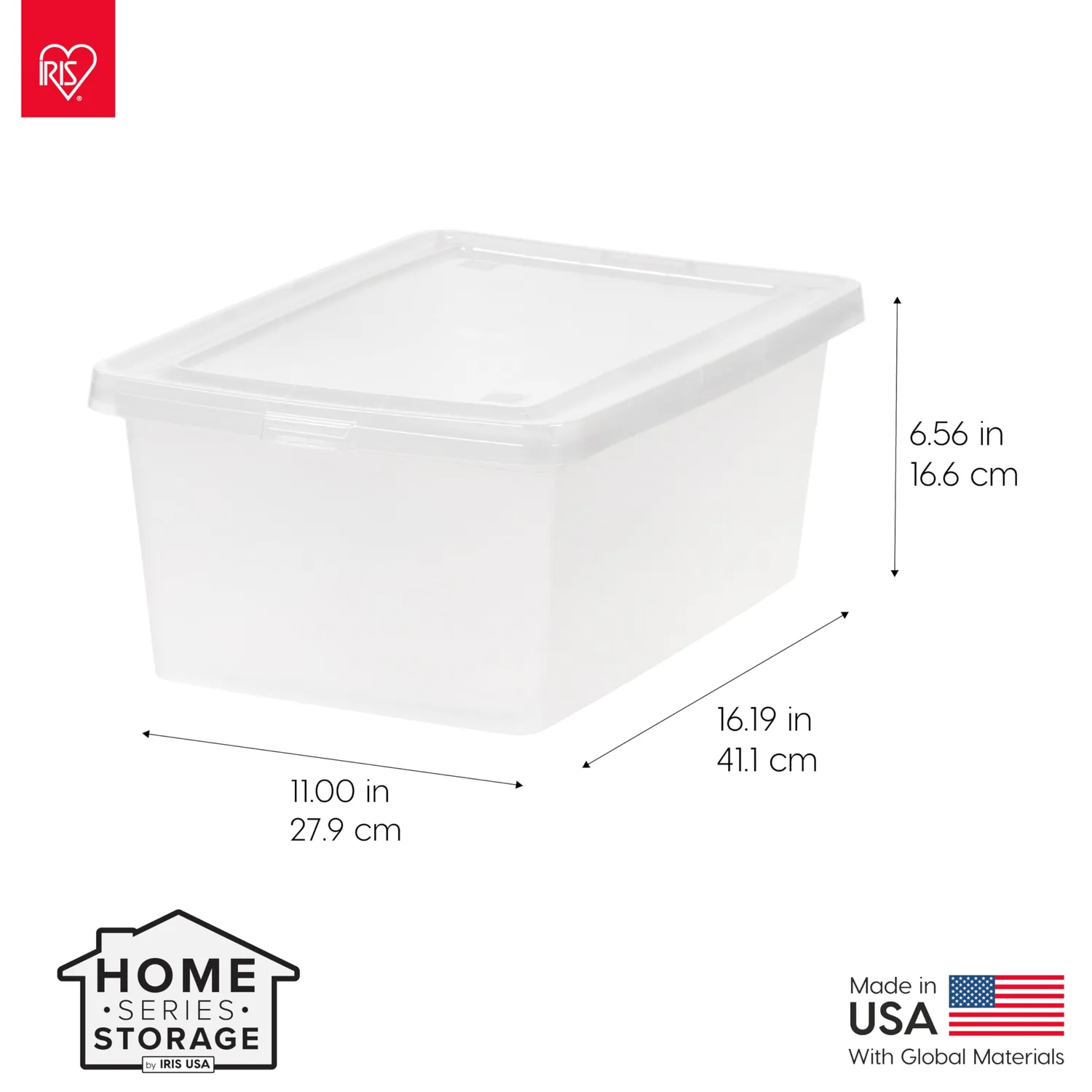 Iris Ohyama CNL-13E Aufbewahrungsbox 4x13L transparent BPA-frei