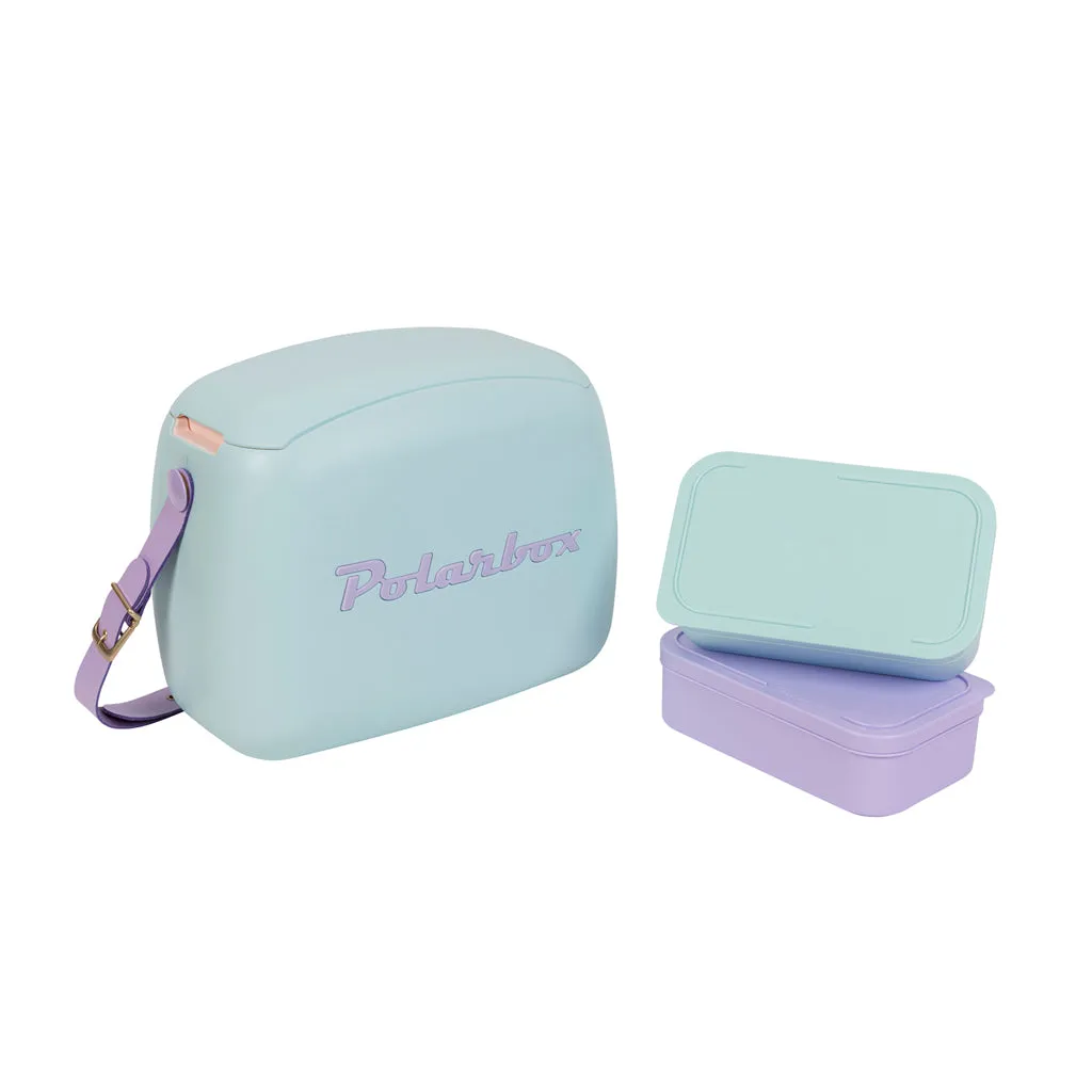 Kreher Polarbox Kühlbox 6 Liter mit Lunchboxen Retro