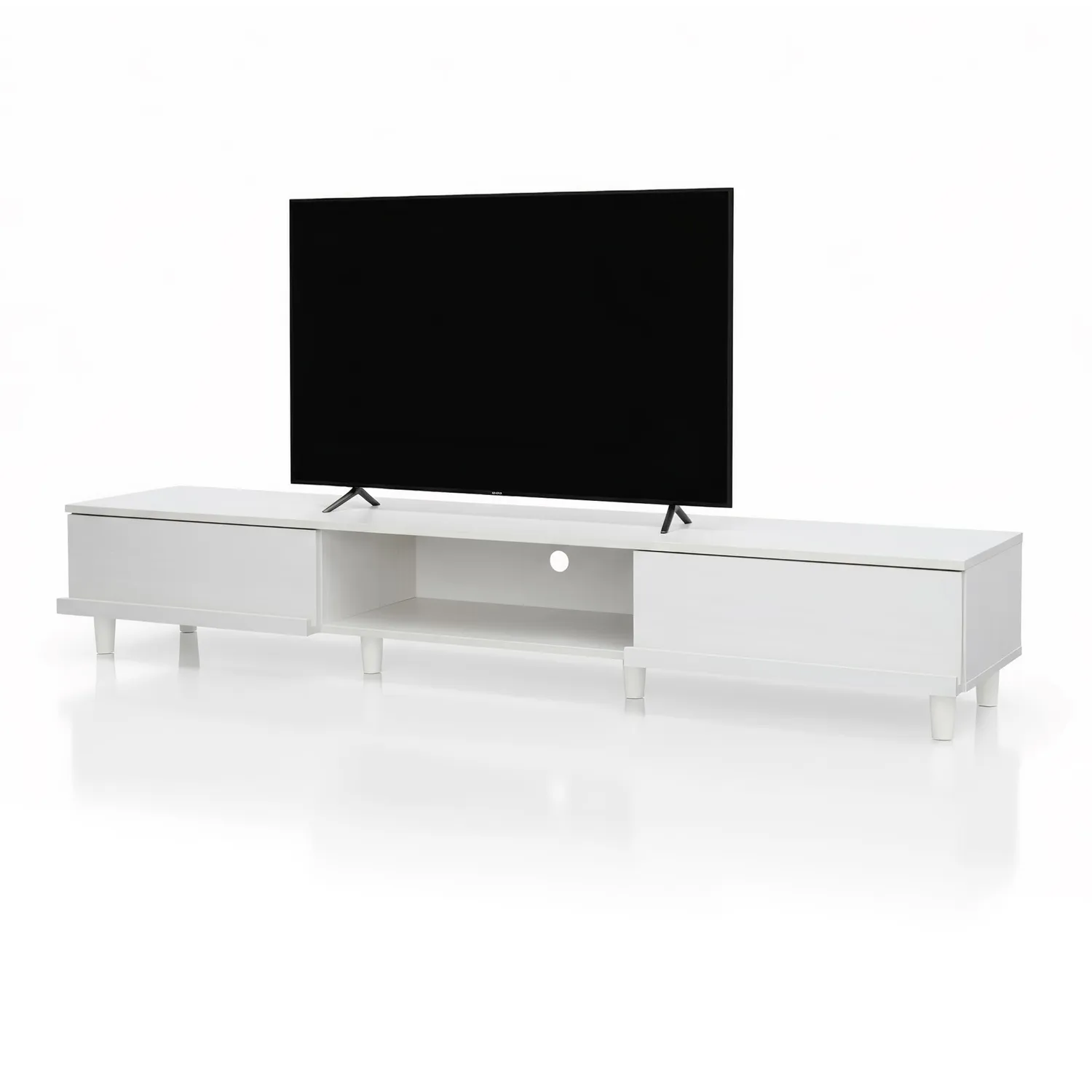Iris Ohyama SAB-100 TV-Bank Hellbraun ausziehbar 43 Zoll