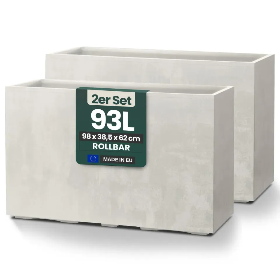 Kreher Millennium Fence Pflanzkasten Creme 2 Stück 93 L