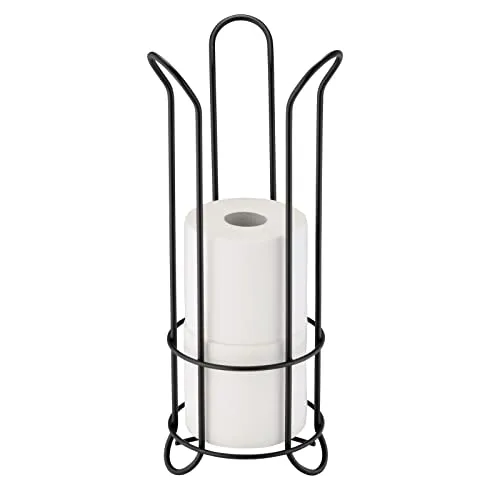 mDesign Toilettenpapierhalter freistehend schwarz 3 Rollen