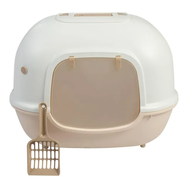 Iris Ohyama WNT-510 Katzentoilette geschlossen beige für Katzen bis 5kg