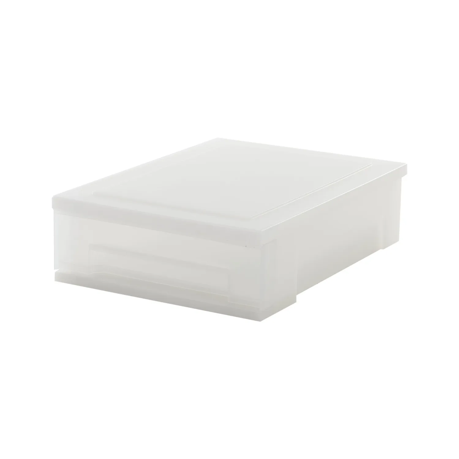 Iris Ohyama SD-110 Schubladenbox Frostweiß 4x7,5L stapelbar