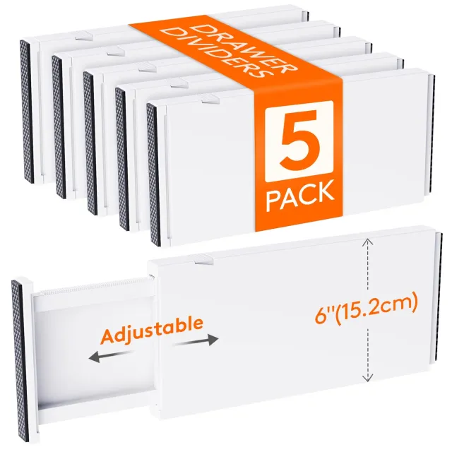Lifewit Schubladentrenner 15 cm 5er-Pack verstellbar