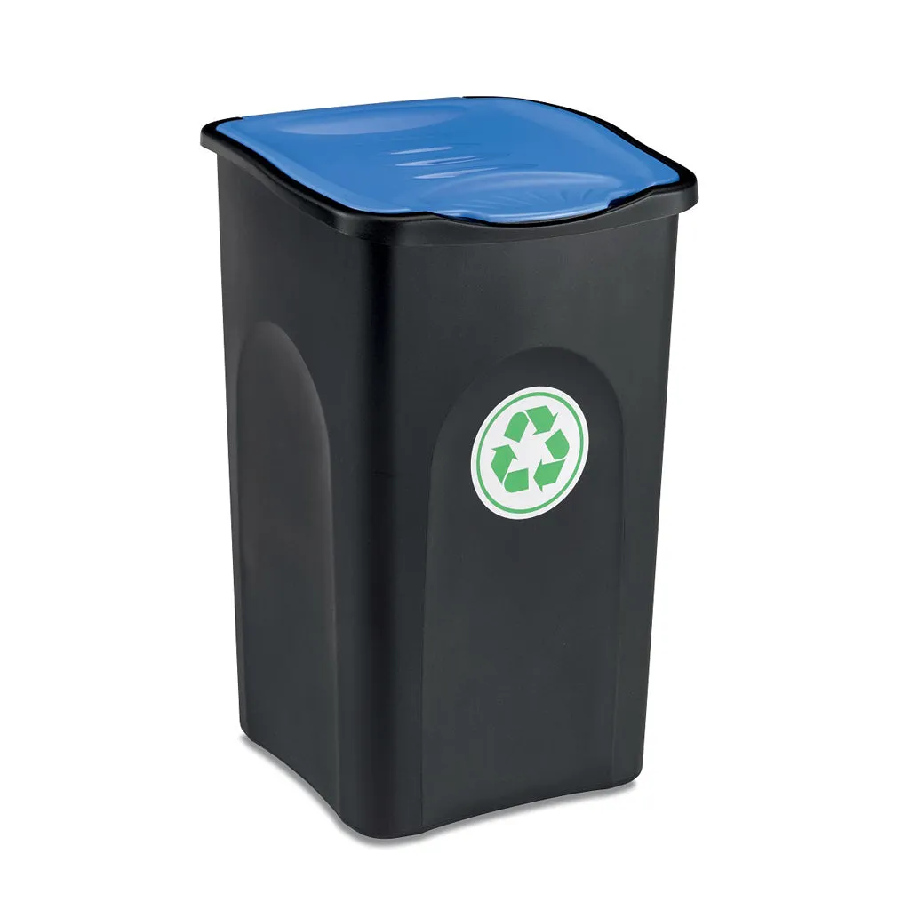 Kreher Abfalleimer Set 3x 50 Liter mit Deckel farbig