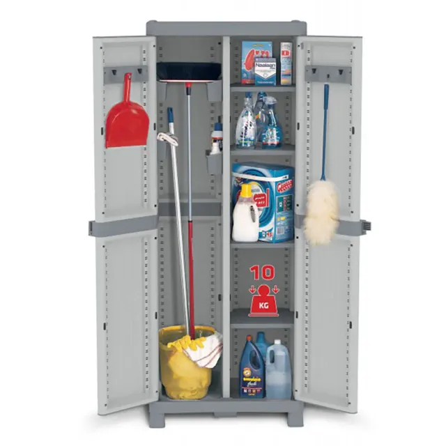 Kreher Domino Wave 3700 Besenschrank Grau 70cm